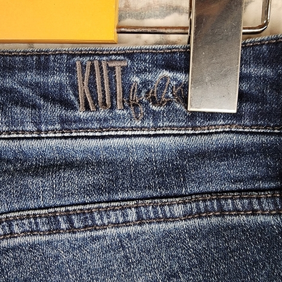 Kut From the Kloth Carlo Ankle Skinny Jean Distressed Faded Medium Blue Size  6 - Picture 10 of 13